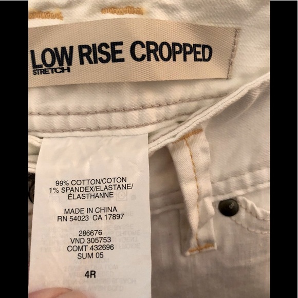 GAP cropped white jeans with trim, not worn - Picture 6 of 6